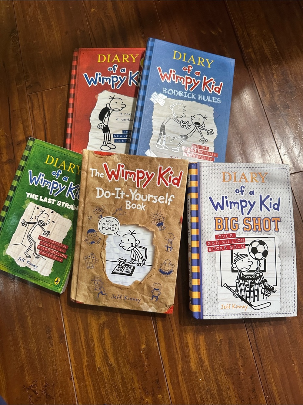 Diary of a Wimpy Kid 5 Book Hardcover Lot Big Shot Rodrick Last Straw
